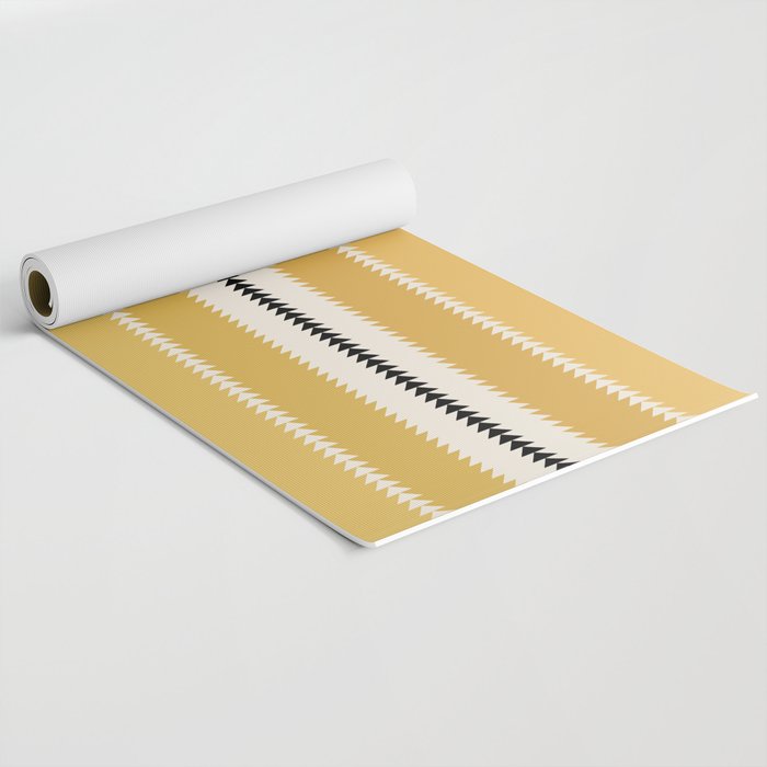 Western Stripes V Golden Yellow Yoga Mat Gallery Image 2