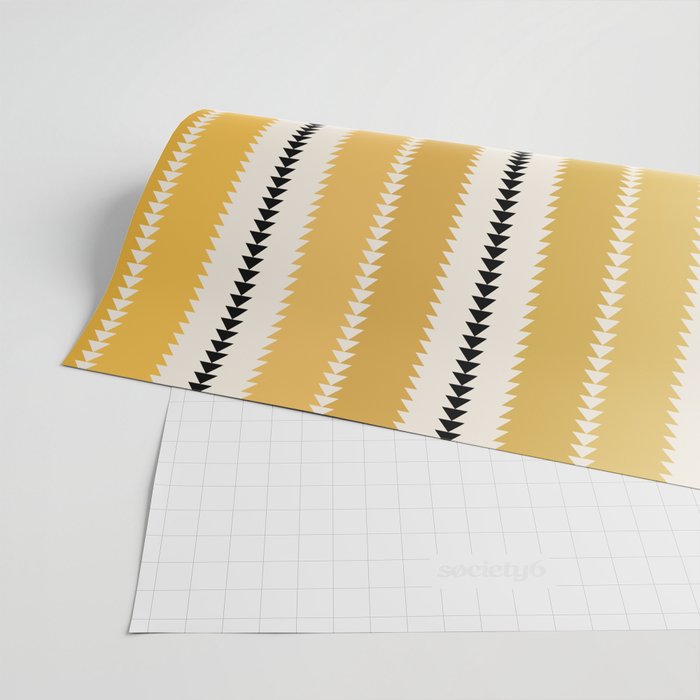 Western Stripes V Golden Yellow Wrapping Paper Gallery Image 2
