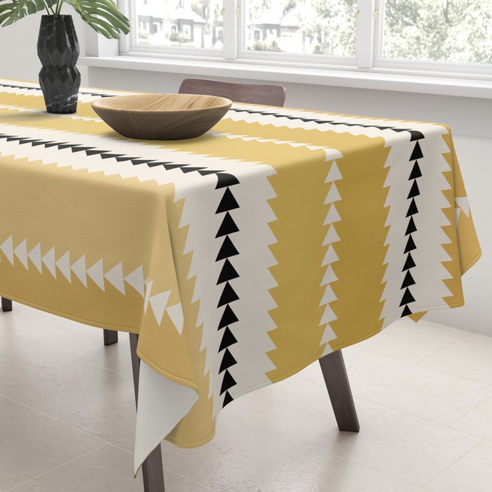 Western Stripes V Golden Yellow Tablecloth Gallery Image 3