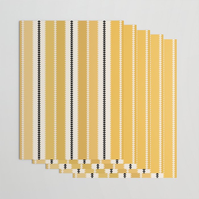 Western Stripes V Golden Yellow Wrapping Paper Gallery Image 3