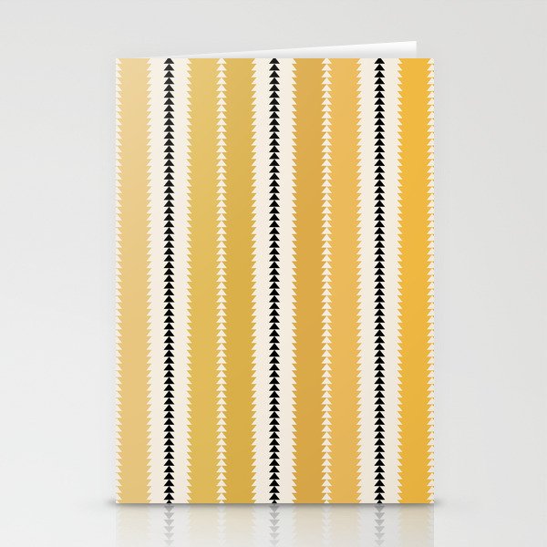 Western Stripes V Golden Yellow Stationery Card Gallery Image 1