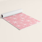 Mid Century Modern Twinkling Stars Retro Atomic Pattern in Pink Yoga Mat Gallery Image 2