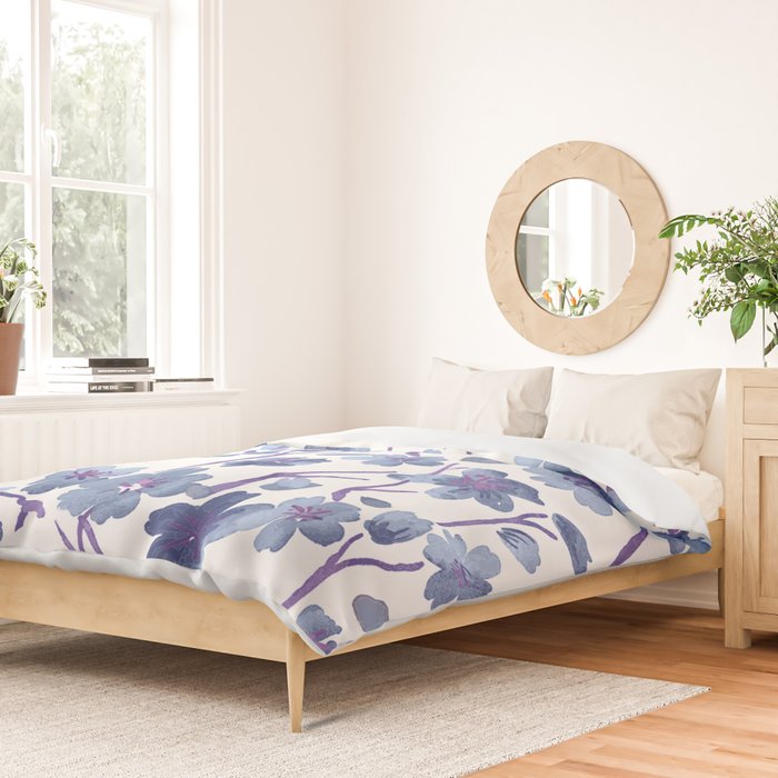 Blue Flowers 4 Duvet Cover Gallery Image 2
