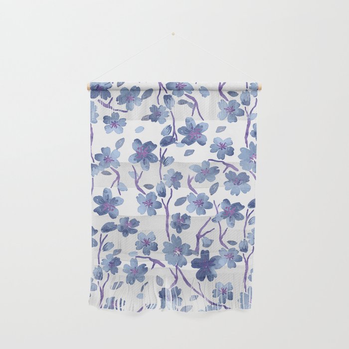 Blue Flowers 4 Wall Hanging Gallery Image 1