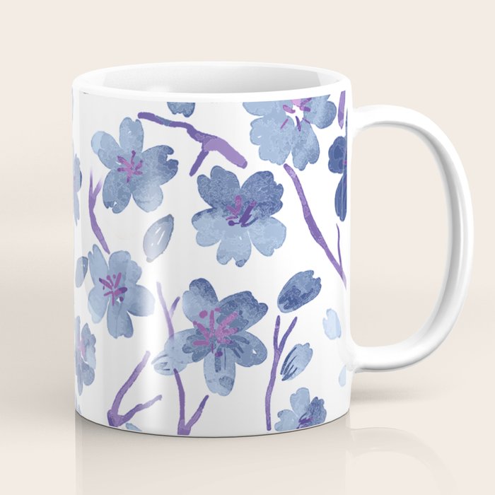 Blue Flowers 4 Coffee Mug Gallery Image 1