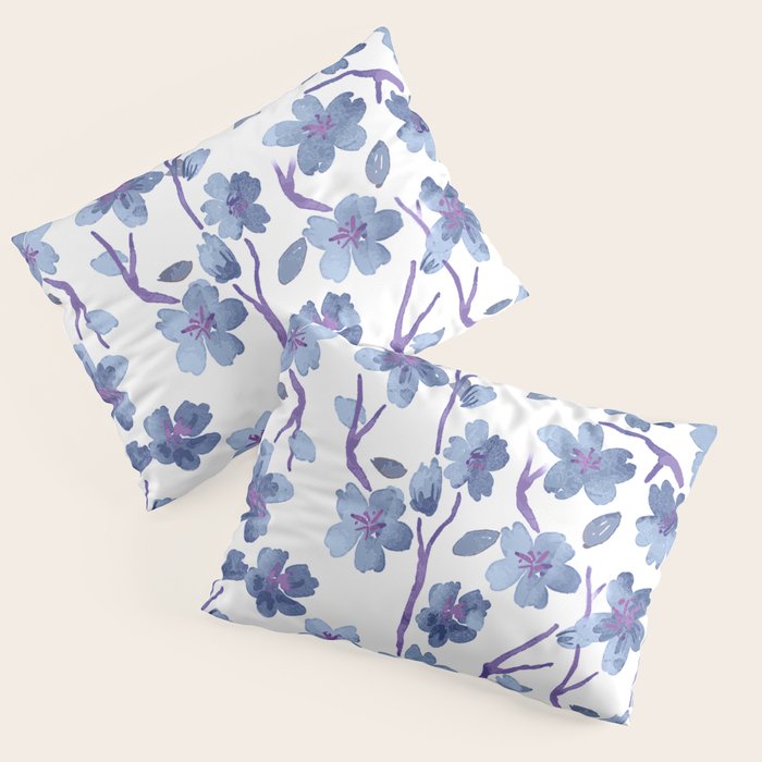 Blue Flowers 4 Pillow Sham Gallery Image 3