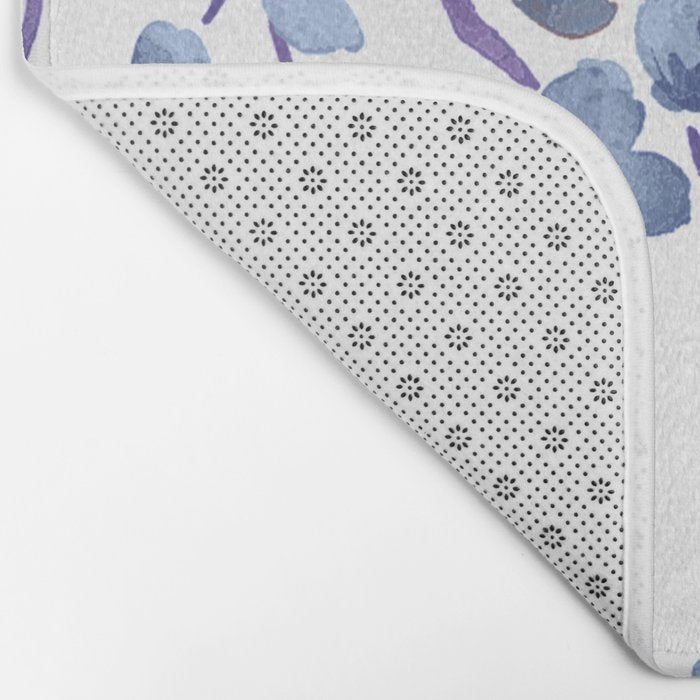 Blue Flowers 4 Bath Mat Gallery Image 2