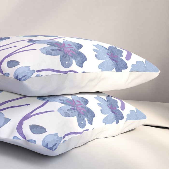 Blue Flowers 4 Pillow Sham Gallery Image 3