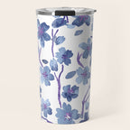 Blue Flowers 4 Travel Mug Gallery Image 1