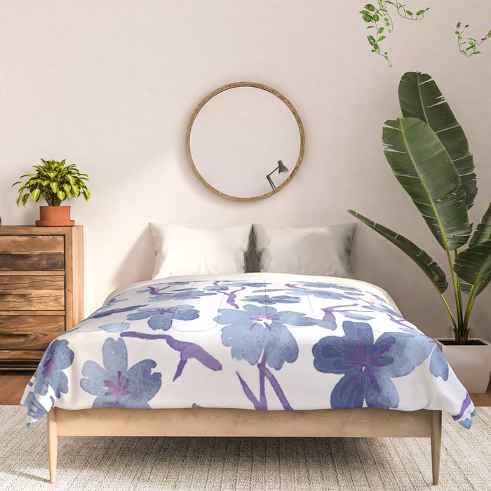 Blue Flowers 4 Comforter Gallery Image 3