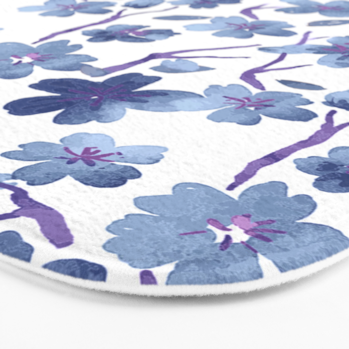 Blue Flowers 4 Bath Mat Gallery Image 3