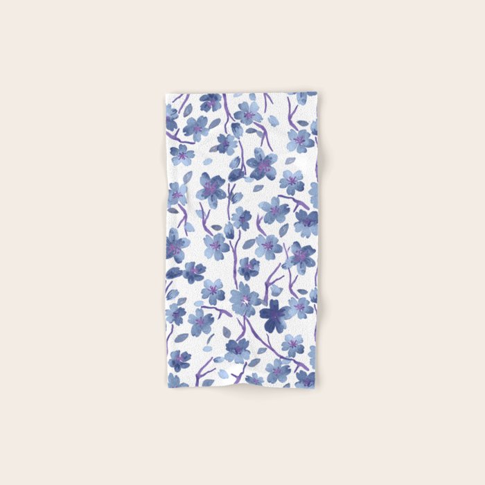 Blue Flowers 4 Bath Towel Gallery Image 1