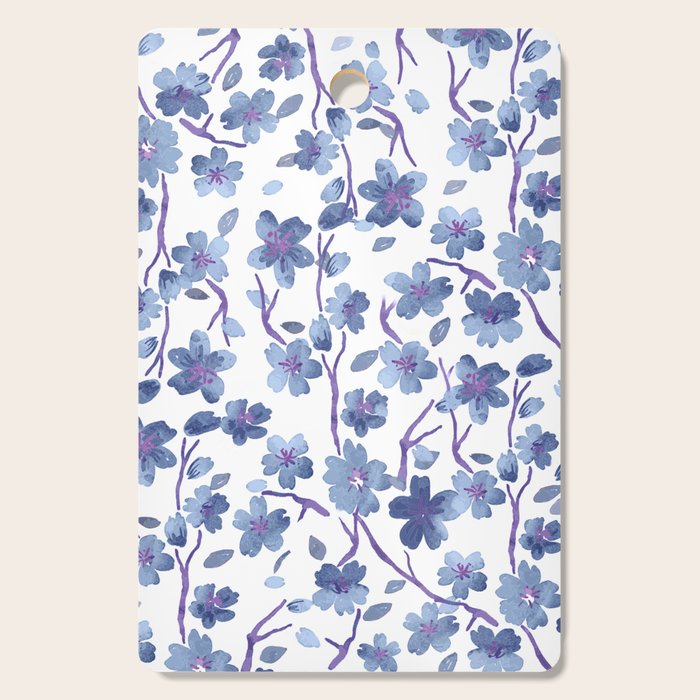 Blue Flowers 4 Cutting Board Gallery Image 1