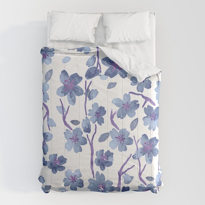 Blue Flowers 4 Comforter Gallery Image 6
