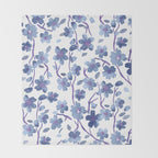 Blue Flowers 4 Throw Blanket Gallery Image 2
