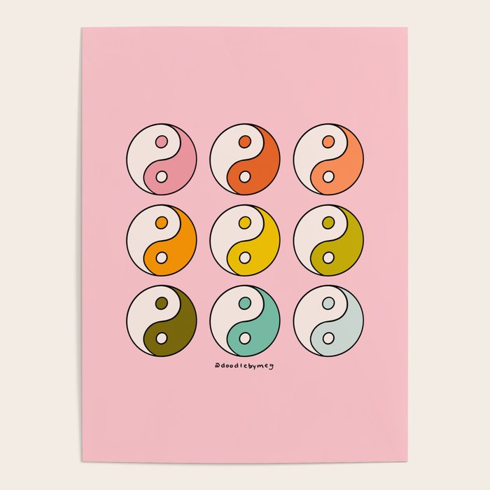 Rainbow Yin Yang Poster Gallery Image 4