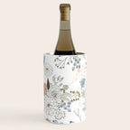 Elegant abstract coral pastel blue modern rustic floral Wine Chiller Gallery Image 2