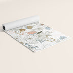 Elegant abstract coral pastel blue modern rustic floral Yoga Mat Gallery Image 2