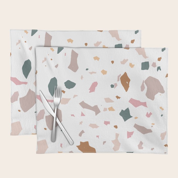 Terrazzo Milenial Pink Rose Quartz Placemat Gallery Image 1