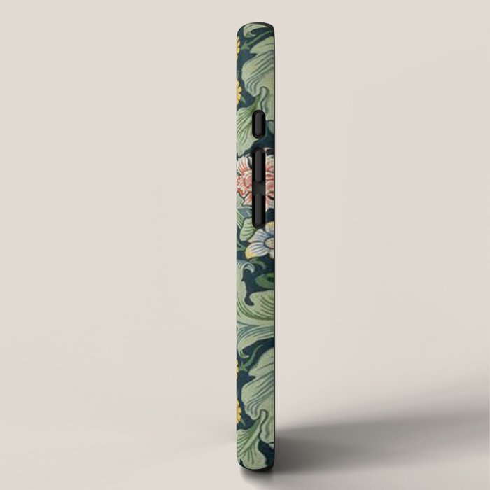 William Morris Leicester Herbaceous Italian Laurel Acanthus Textile Colorful Floral Pattern iPhone Case Gallery Image 2