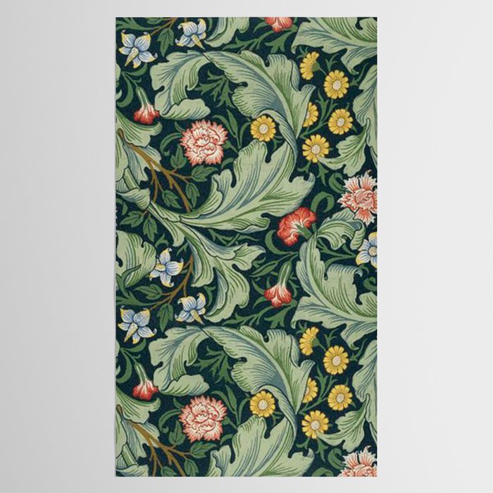 William Morris Leicester Herbaceous Italian Laurel Acanthus Textile Colorful Floral Pattern Tablecloth Gallery Image 2