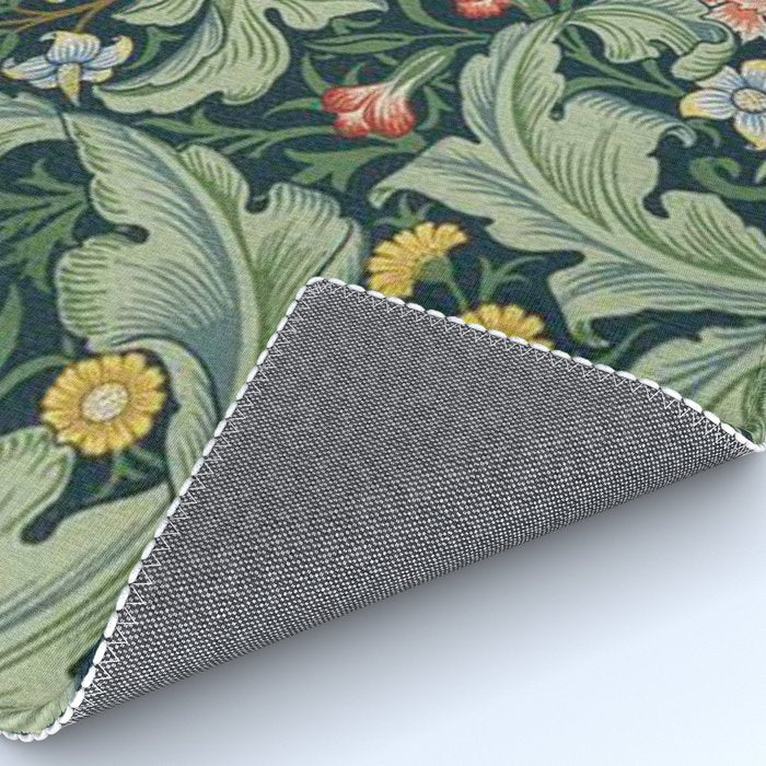 William Morris Leicester Herbaceous Italian Laurel Acanthus Textile Colorful Floral Pattern Rug Gallery Image 4