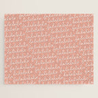 Fa La La Peach Pink Jigsaw Puzzle Gallery Image 1