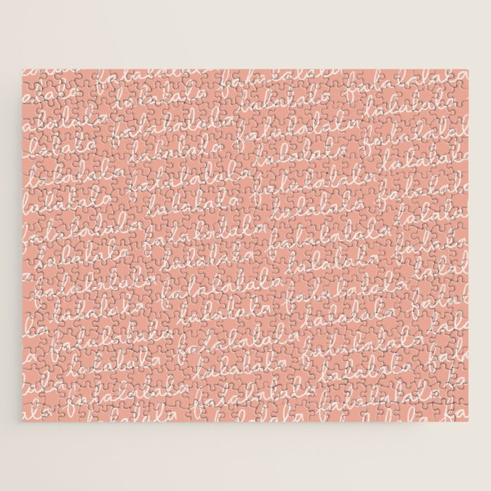 Fa La La Peach Pink Jigsaw Puzzle Gallery Image 1