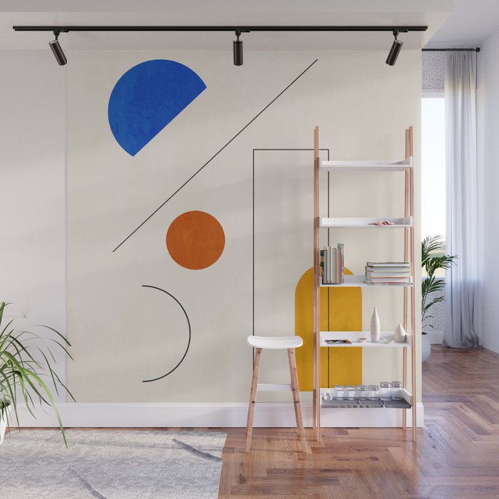 Minimal Geometric Shapes 65 Wall Mural Gallery Image 1