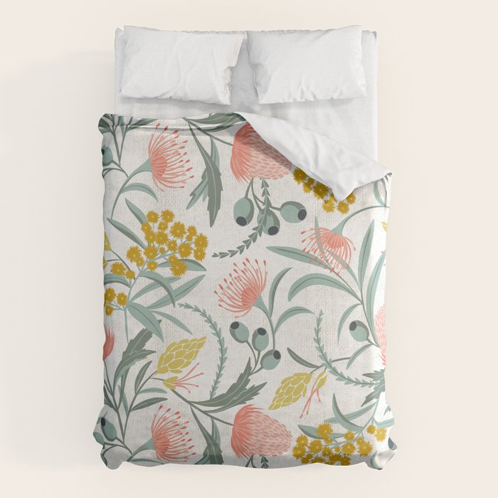 Flora Australis White Duvet Cover Gallery Image 6