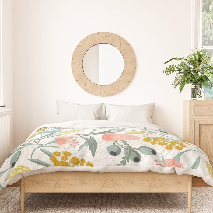 Flora Australis White Duvet Cover Gallery Image 3