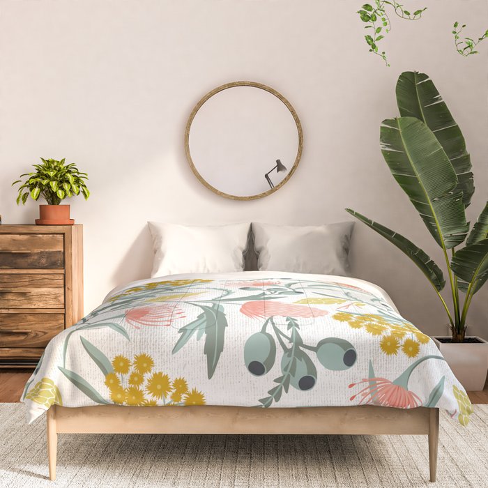 Flora Australis White Comforter Gallery Image 3