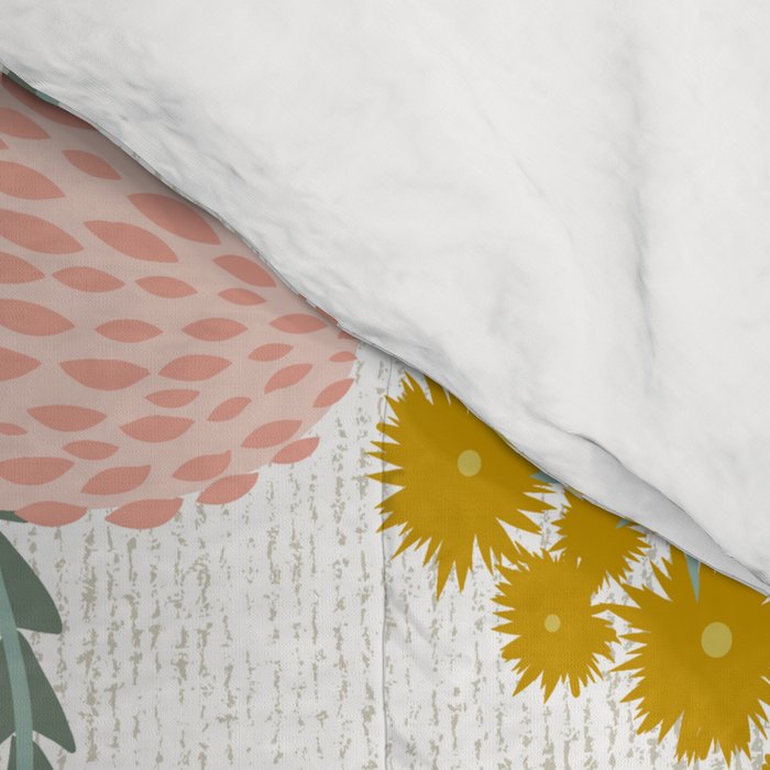 Flora Australis White Comforter Gallery Image 4