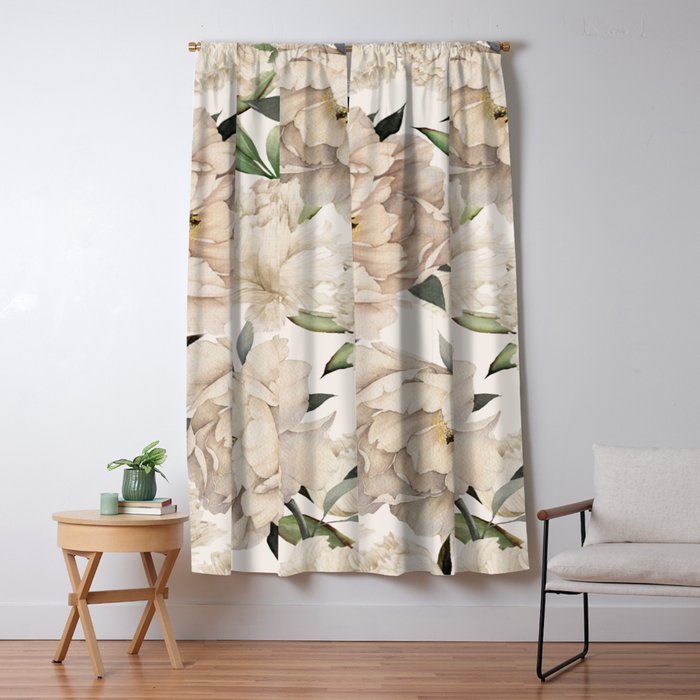 Peonies Pattern Window Curtain Gallery Image 5
