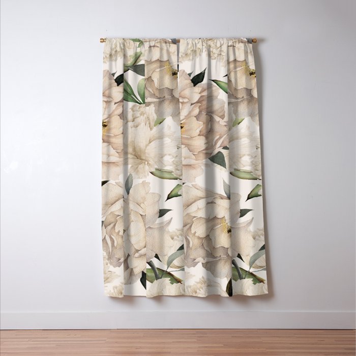 Peonies Pattern Window Curtain Gallery Image 3