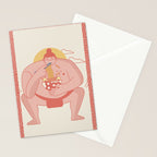 Sumo eating Ramen Stationery Card Gallery Image 2