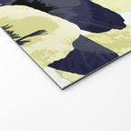 Dark Blue and Light Yellow Poppies On A White Background Fall Mood #decor #society6 #buyart Welcome Mat Gallery Image 2