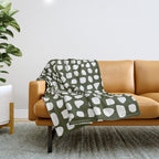 Dots (Olive) Throw Blanket Gallery Image 1