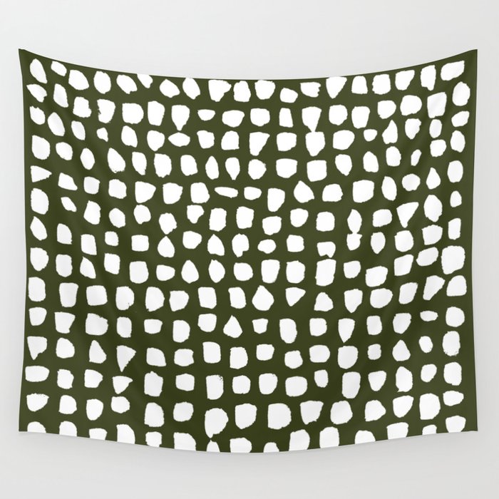 Dots (Olive) Wall Tapestry Gallery Image 4