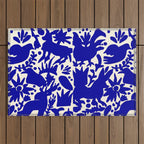 Blue Otomi  Outdoor Rug Gallery Image 1
