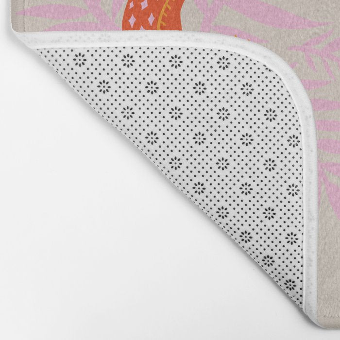 Crocodile - Orange & Pink Bath Mat Gallery Image 2