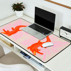 Crocodile - Orange & Pink Desk Mat Gallery Image 2