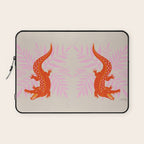 Crocodile - Orange & Pink Laptop Sleeve Gallery Image 1