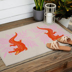 Crocodile - Orange & Pink Outdoor Rug Gallery Image 2