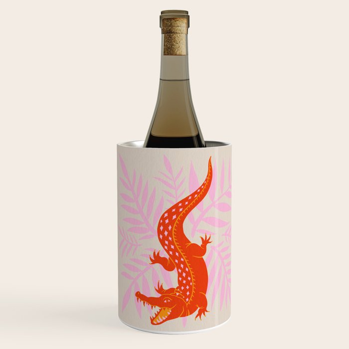 Crocodile - Orange & Pink Wine Chiller Gallery Image 2
