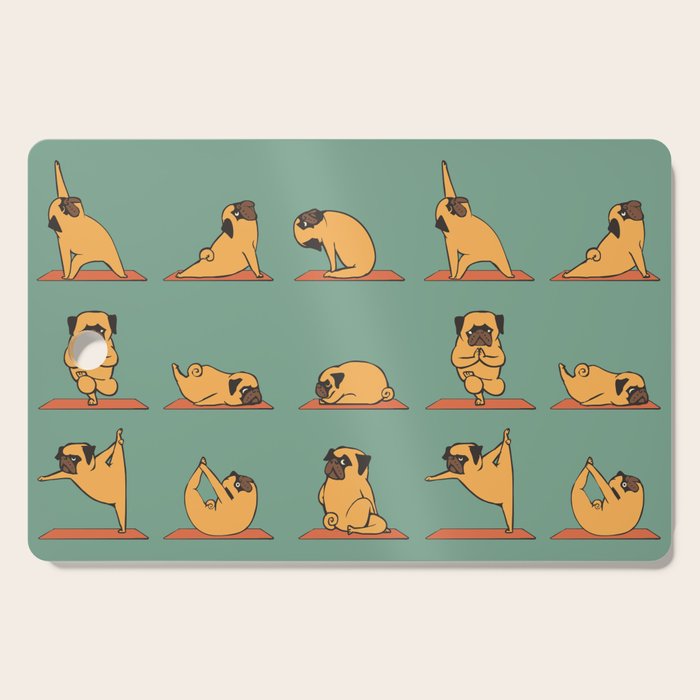 Pug Yoga Cutting Board Gallery Image 1