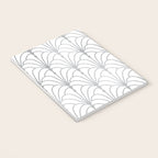Art Nouveau White & Silver Grey Pattern Notebook Gallery Image 3
