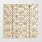 Art Nouveau White & Silver Grey Pattern Wood Wall Art Gallery Image 1