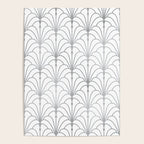 Art Nouveau White & Silver Grey Pattern Poster Gallery Image 4