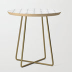 Art Nouveau White & Silver Grey Pattern Side Table Gallery Image 1